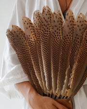 Feather Smudging Fan Leather