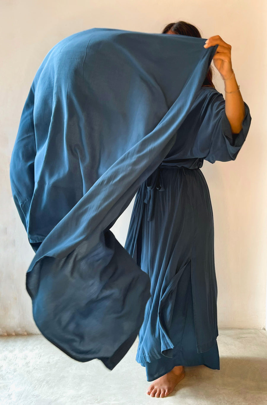 ISIS Shawl Organic Blue