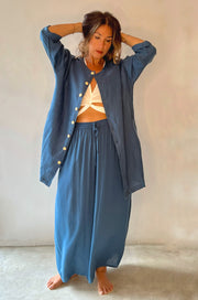 Geb Coat Organic Blue