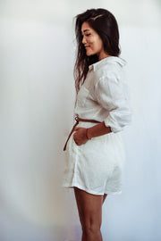 women shorts off white