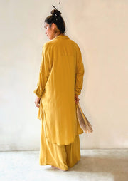 women dress golden yellow