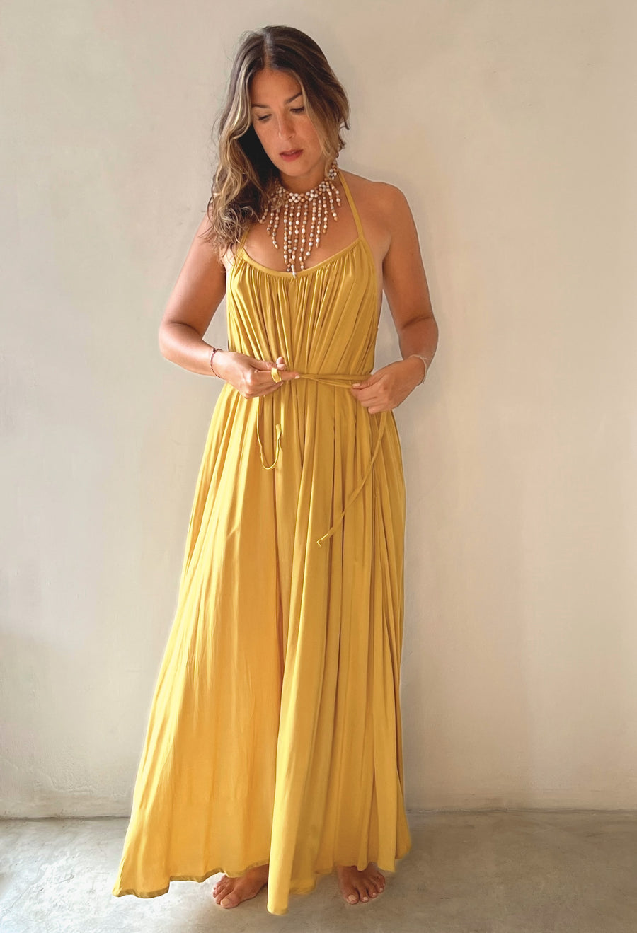 women dress yellow