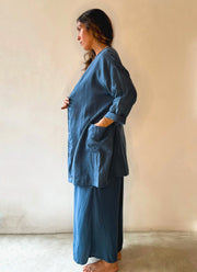 Geb Coat Organic Blue