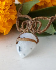 Moonstone Necklace Macrame