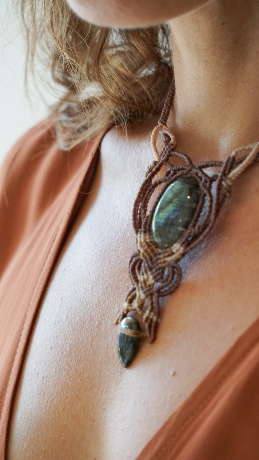 Ceremonial  Labradorite Necklace Purple