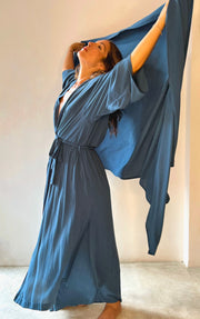 ISIS Shawl Organic Blue